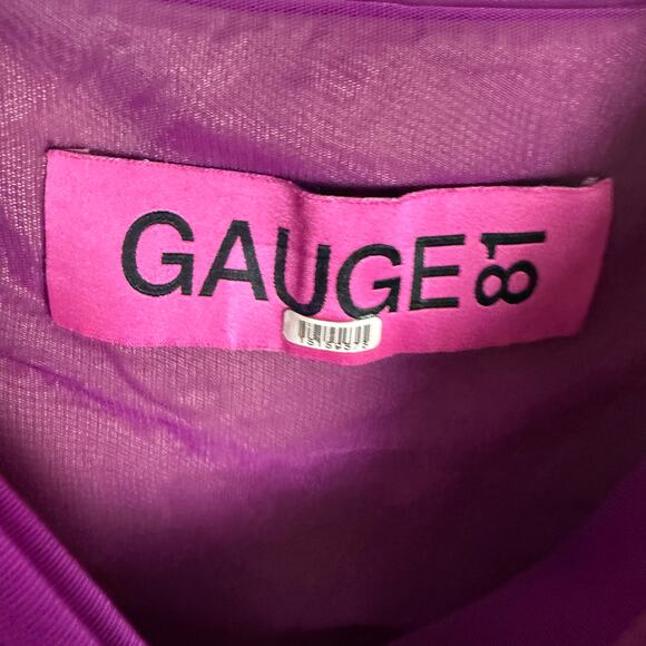 Gauge81 Lilburn Purple Draped Cowl Neck Sleeveless Mesh Camisole Tank Top S - Picture 16 of 16